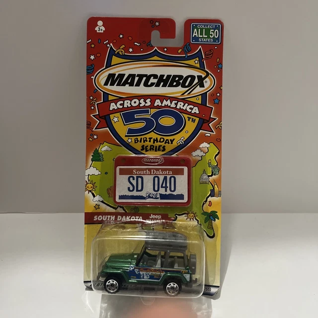 MATCHBOX ACROSS AMERICA 50th Birthday Series SOUTH DAKOTA JEEP WRANGLER