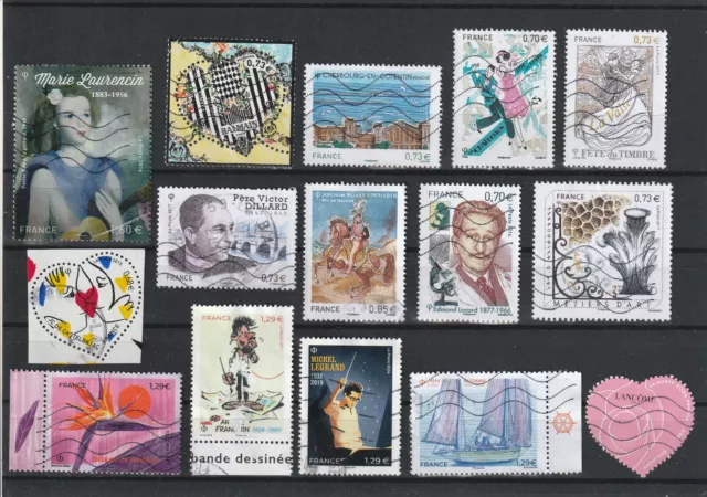 Lot De Timbres Obliteres Divers