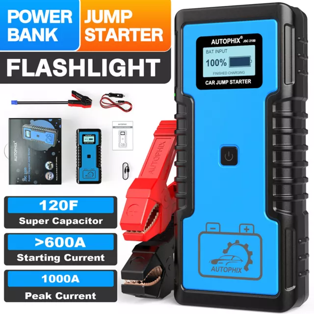 12V Super Capacitor Car Jump Starter Pack Booster Batterie Charger Power Bank