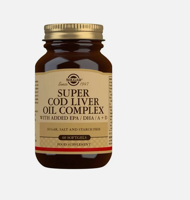 SOLGAR SUPER COD Liver Oil Complex with EPA DHA Vitamin A and D 60 ...