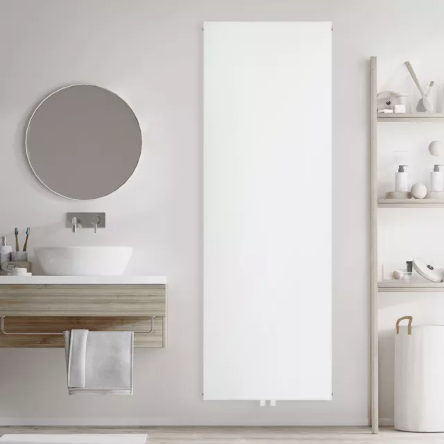 Radiateur de salle de bain vertical plat blanc pour chauffage central 60x180 cm