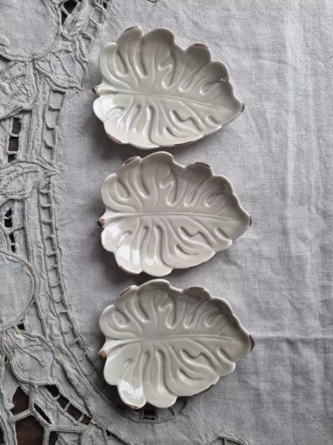 3 jolies coupelles feuilles shabby boho nature