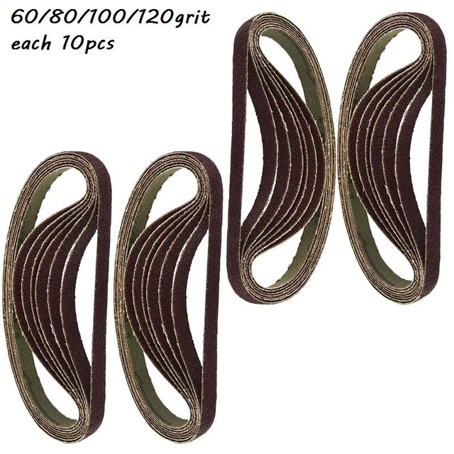 Set 40 pezzi di alta qualità 330 x 10 mm nastro abrasivo adatto per vernice per legno