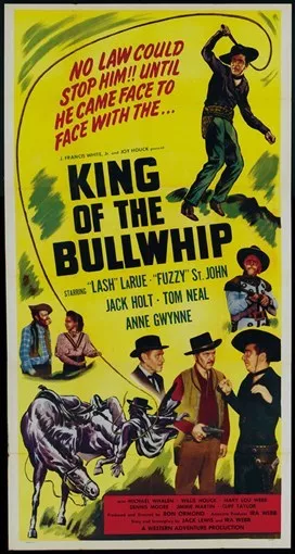 King of the Bullwhip (1950) "Lash" Larue Cult Western movie poster print
