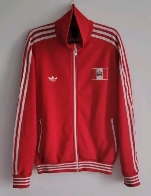 Rare Adidas Peru FPF World Cup M Vintage Jacket Chaqueta Mundial Guerrero