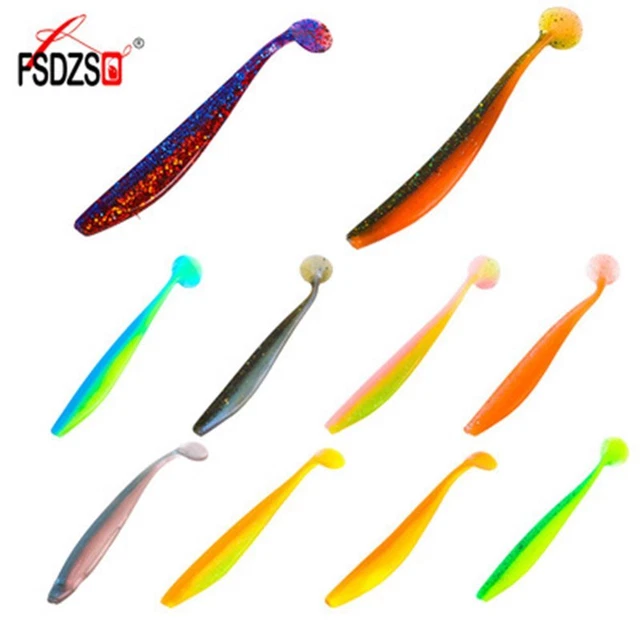 pour vers de pêche Queue en T simple Leurre en plastique souple Mastic capucin