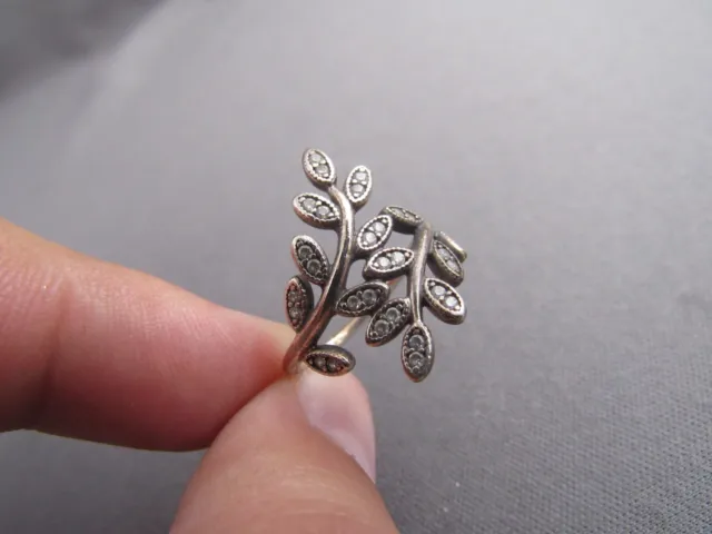 Pandora Shimmering Leaves Silver Cz Ring - ShopStyle