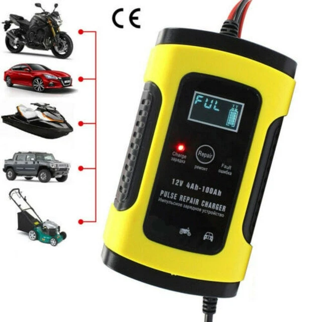 Voiture Chargeur de Batterie Intelligent 12/24V LCD Écran pour Batterie de Moto Voiture Chargeur de Batterie Intelligent 12/24V LCD Écran pour Batterie de Moto