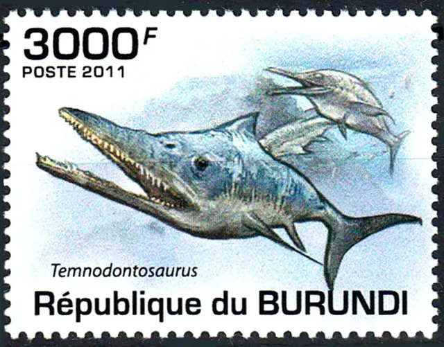 Burundi postfrisch MNH Reptil Dinosaurier Temnodontosaurus Fisch Tier / 122