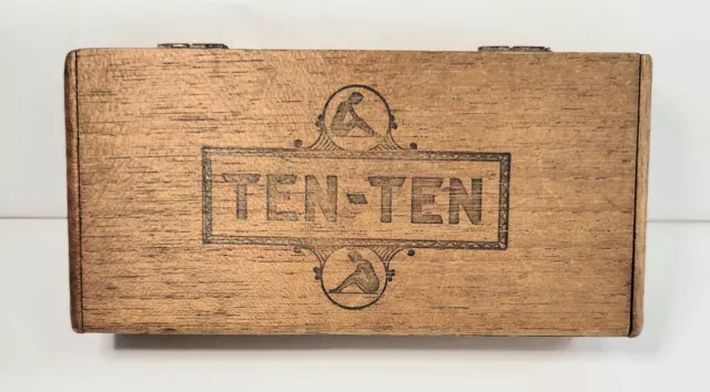 Vintage Ten-Ten Cigar Box Factory No. 70 District of L.A. Wooden Primative Ad.