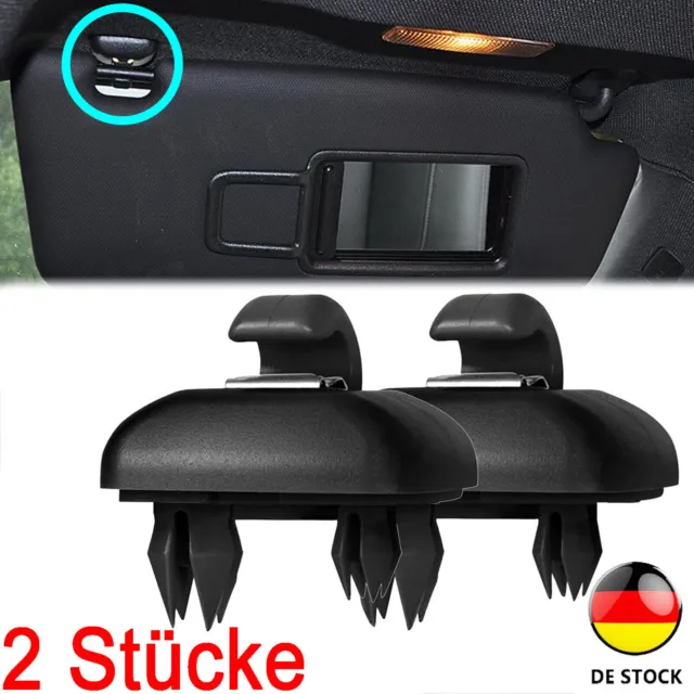 2x Sonnenblende Haken Halter soul für Audi A1 A3 A4 A5 Q3 Q5 Schwarz DE