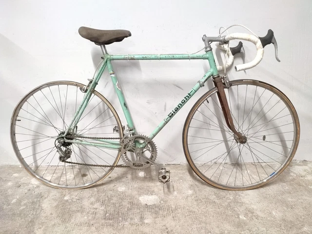 bici bike Eroica corsa road  Bianchi Sprint 76 55 x 55 celeste  Campagnolo