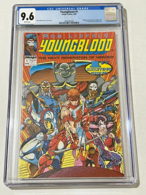 Youngblood # 1 (4/92) CGC Graded Comic Book 9.6 NM+ WP 1st Image/Extreme title