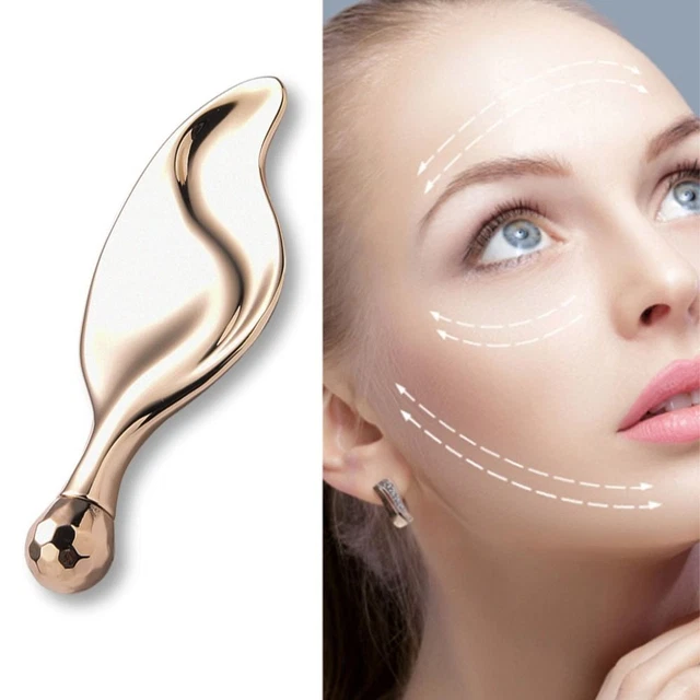 Applicatore crema occhi a forma di petalo sollevamento pelle Gua Sha tavola donna