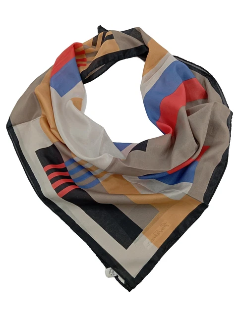 Foulard Carré Gim Renoir En Polyester - 80x80 Cm, Motif Multicolore, Occasion Très Bon État