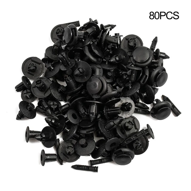 Rivet Useful Black Bolt Fitting Kit Mixed Motorcycle Nylon Parts 80 PCS