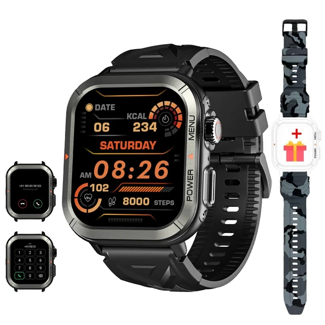 SMART WATCH MILITARY Tactical Men Sport Heart Rate Fitness Tracker