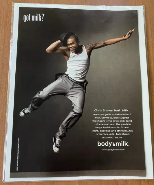 Got Milk? - Chris Brown - R&B / Hip-Hop Music Print Ad / Poster / Wall Art