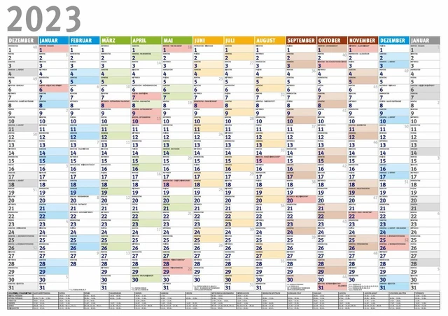2023 WANDPLANER DIN A1 Plakatkalender Jahresplaner Posterplaner