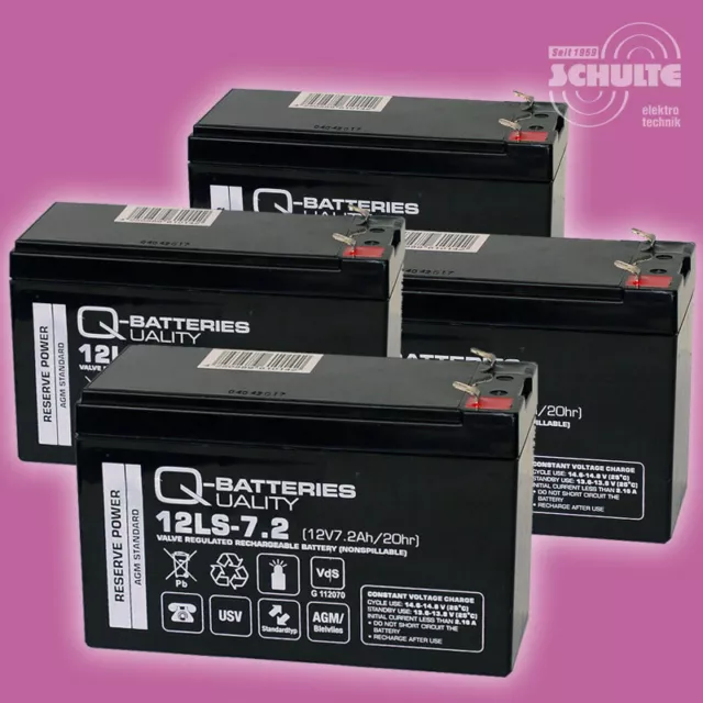 Ersatz-Akkusatz Q-Batteries 12LS-7.2 (VdS) f. RBC132 APC Smart-UPS 1000 / C 1500