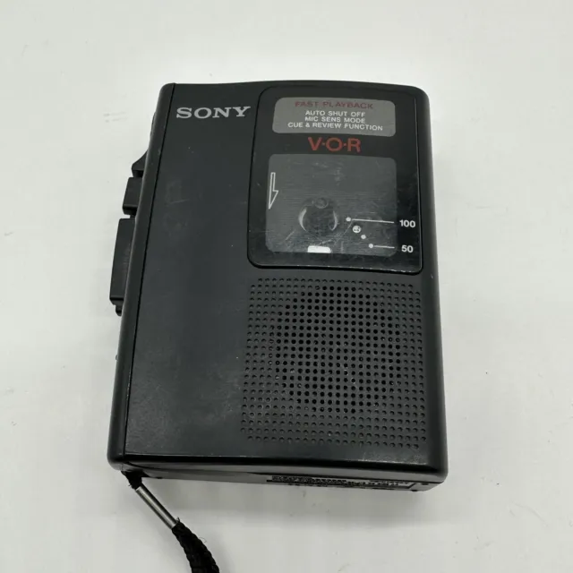 Sony TCM-S64V VOR Cassette Tape Player Handheld Voice Recorder Tested