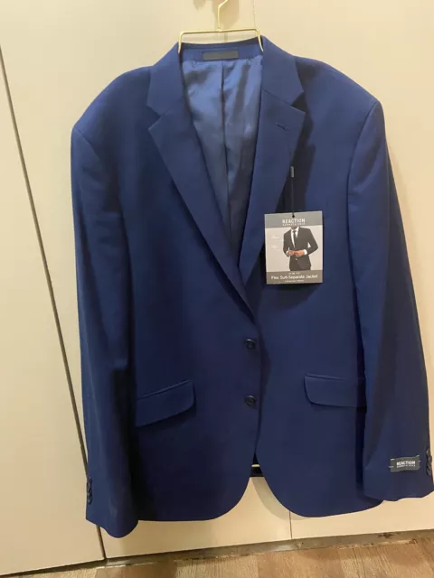 reaction kenneth cole slim fit Blue Flex suit Jacket 44r