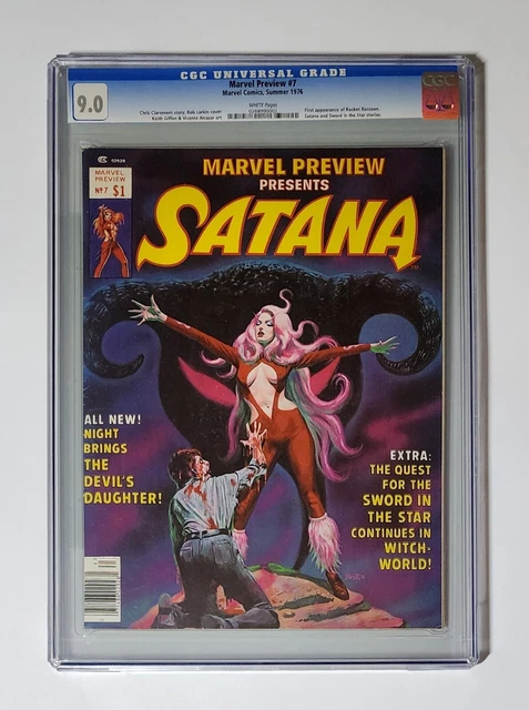 Marvel Preview #7 CGC 9.0 Marvel 1976, Satana 1st Appearance of Rocket Raccoon
