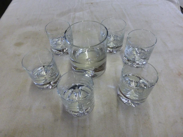 SERVICE LIQUEUR ANCIEN carafe plateau verres vieux rose / chasse à courre renard EUR 28,00