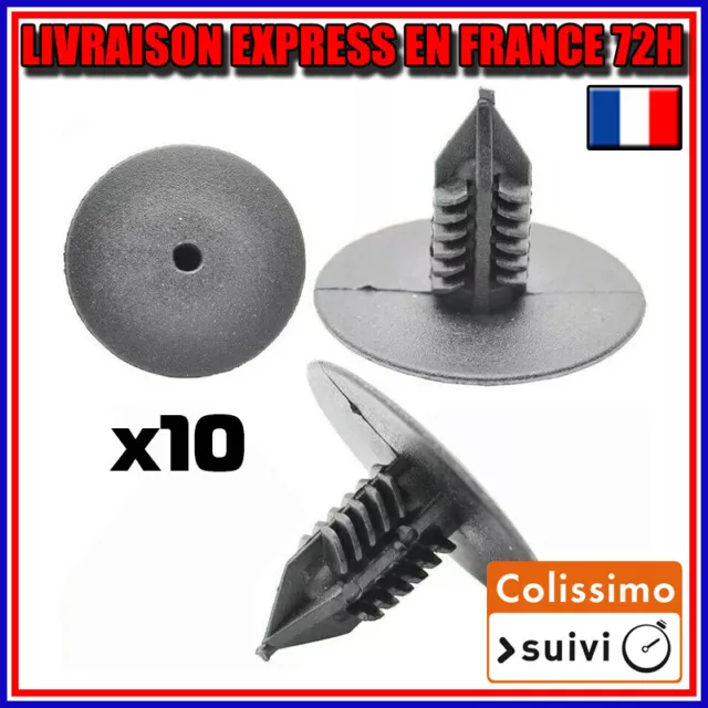 10 Clips Rivet Fixation Renault Pare-Boue Megane, Clio Scénic MK2 MK3