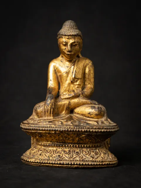 Antique wooden Burmese Buddha statue from Burma, 19th century