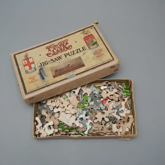 Chad Valley GWR Jig Saw Puzzle Caerphilly Castle um 1930 1.149AIO