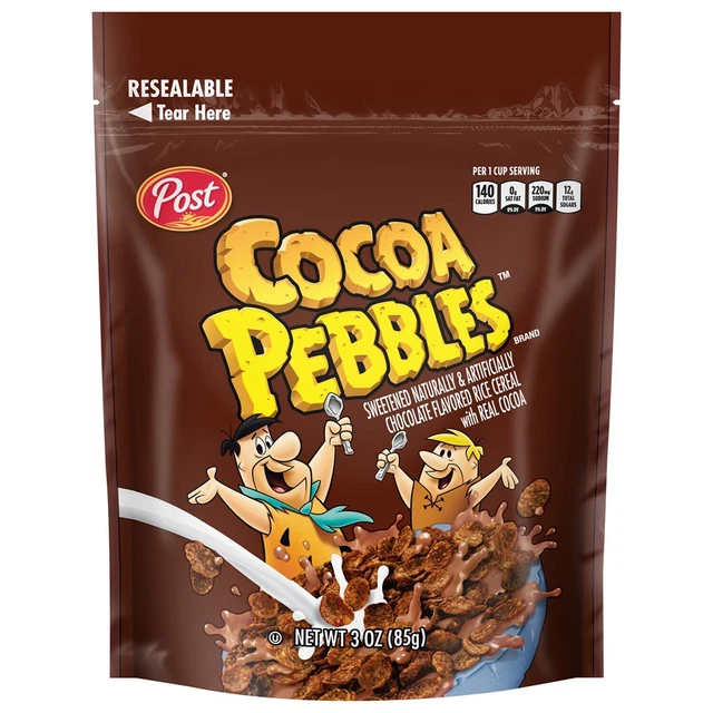 POST COCOA PEBBLES Cereal, 3oz. Packs (Pack of 6) 28.99 PicClick