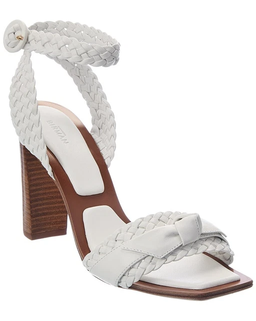 Alexandre Birman Camille Woven Leather Sandal Women's White 39