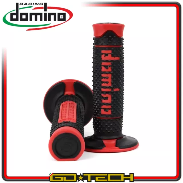 MANOPOLE DOMINO A260 MOTO CROSS ENDURO MOTARD Nero Rosso OFF ROAD RACING