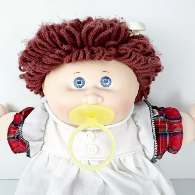 Cabbage Patch Kids Doll 25th Anniversary Play Along Girl Pacifier Red-Brown Hair 2