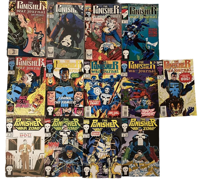 The Punisher War Journal & War Zone(3, 5, 6, 14) Marvel Comics Lot Of 13