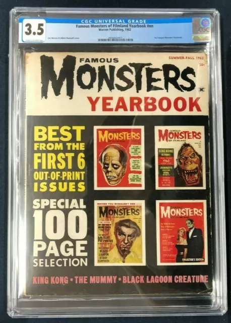 Famous Monsters Of Filmland 1962 Yearbook  Cgc 3.5