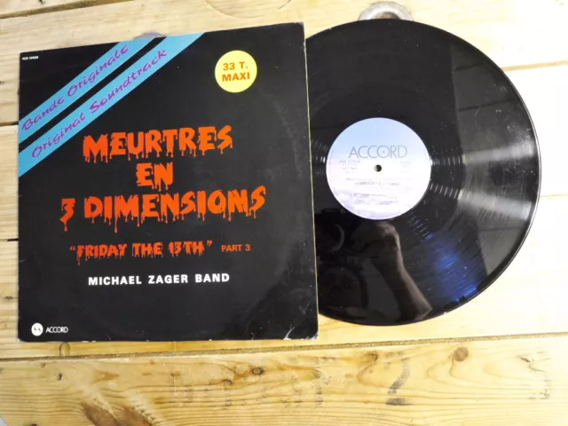 Meurtres En 3 Dimensions Michael Zager Band Bof Lp 33T Vinyle Ex Cover Ex 1982