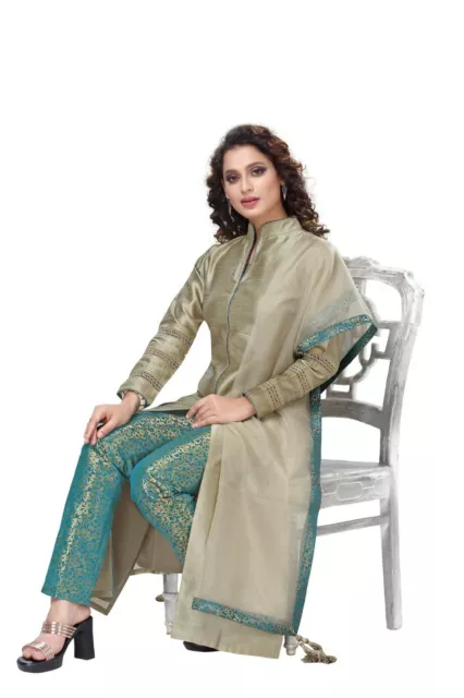 Pantaloni donna Kameez e pantaloni in seta pakistana pronti per l'uso tuta EID collezione 21