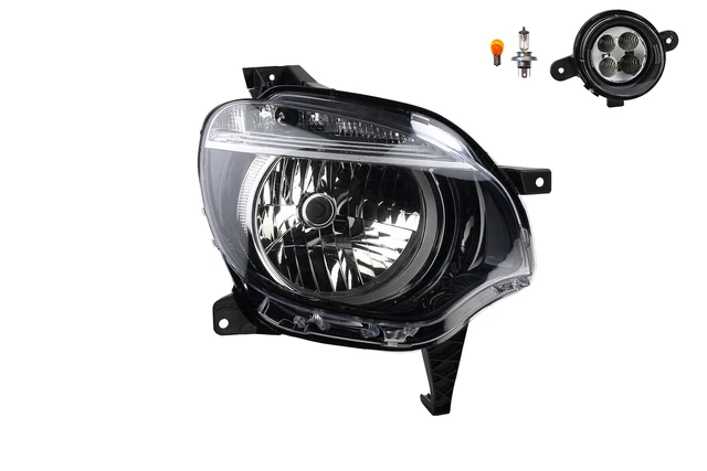 Scheinwerfer-Set Für Renault Twingo II - Komplett-Set Mit H4 Leuchtmitteln - ECE-Geprüft