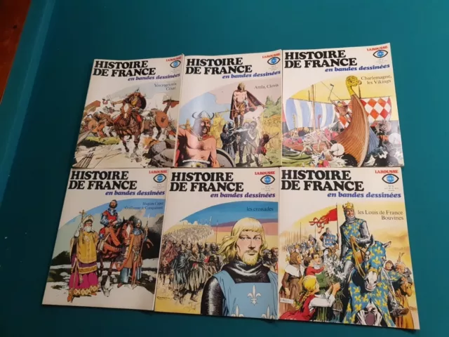 LOT 6 Bd Format Souple HISTOIRE DE FRANCE EN BANDES DESSINÉES FR3 LAROUSSE I05