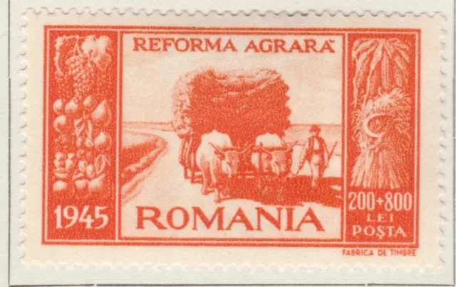 ROMANIA Semi-Postal Agrarian Reform 1946 200L MH* Stamp A27P13F22716