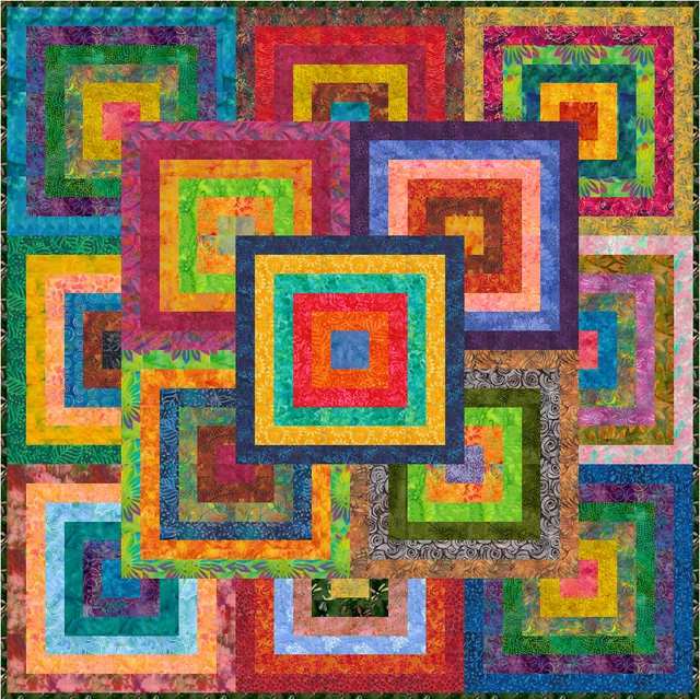 KANAWA 55& Precut Patchwork Quilt Kit by QuiltAddicts Lap 90.00