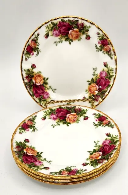 Royal Albert Old Country Roses Bread & Butter Plates 6 1/4" Lot of 4