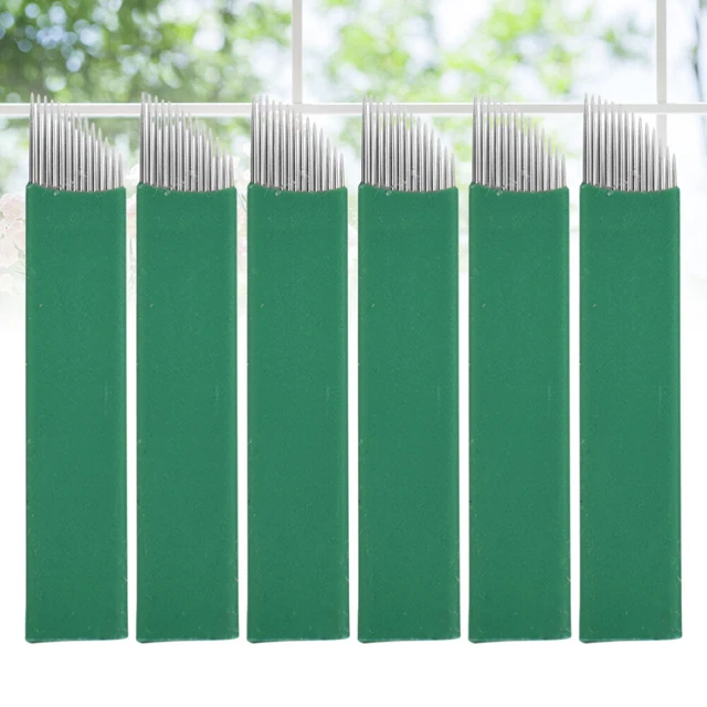 50 Pcs Disposable Sloped Needle Eyebrow Needles Set Eyebrow 2