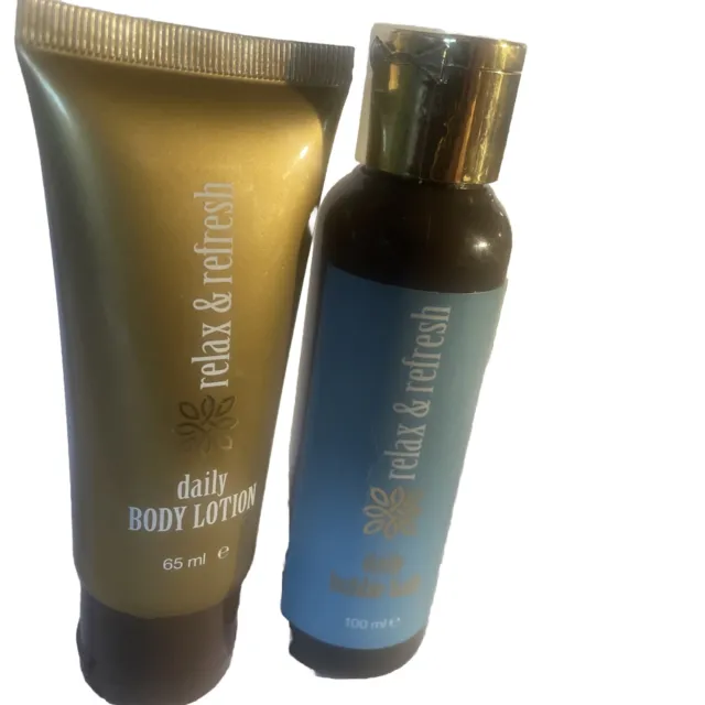 Lot&refresh Body Lotion&daily Relax Gel Douche Velouté Plus Lotion Corps Relax
