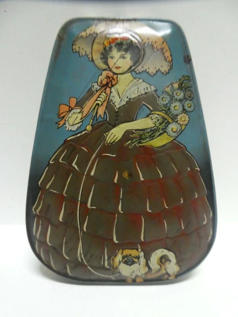 VINTAGE GEORGE W Horner Embossed Crinoline Lady Biscuit Toffee Litho ...