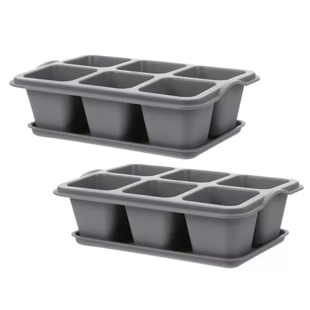 2 Pcs pots de jardinière plateau de propagation en plastique plantes en pot