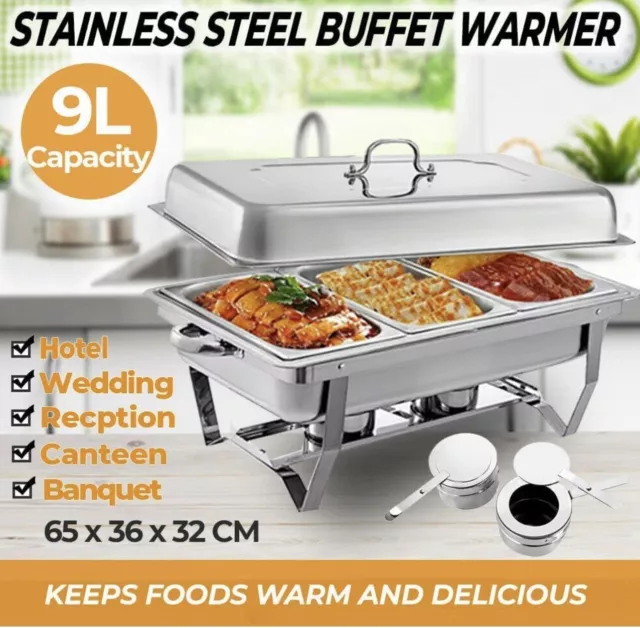 9L 304 Insulated Food Warmer Bain Marie Food Warmer Buffet Warmer Chafing Dish