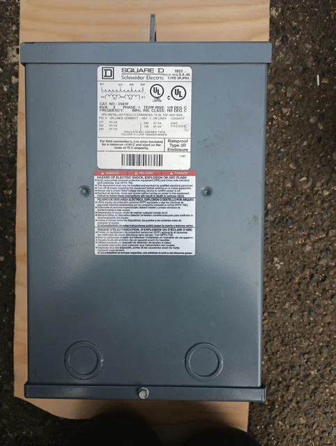 Square D Schneider Electric Low Voltage General Purpose Transformer 3S61F, 3 KVA